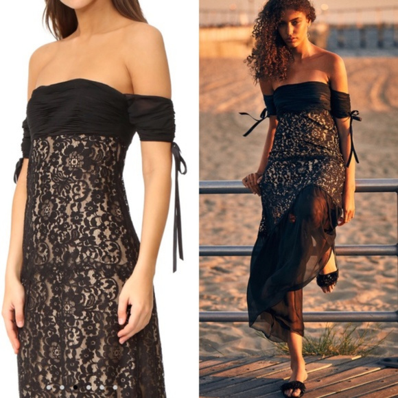 NWT! Rachael Zoe Black Arlene Lace Gown $695 6 - Picture 6 of 6